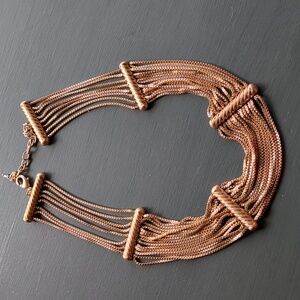 Anthropologie Gold Multi-Strand Necklace